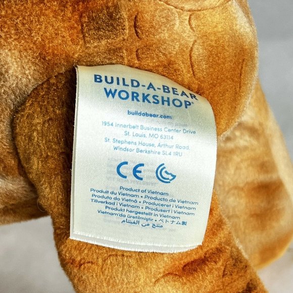 Build A Bear Triceratops Dinosaur 13” Tall Plush Brown Tan Stuffed Animal Toy - Picture 7 of 9